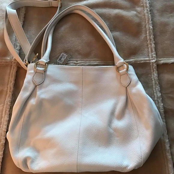 Audrey Brooke NWT Luscious white Leather Sachel. MOVING! - Picture 2 of 7